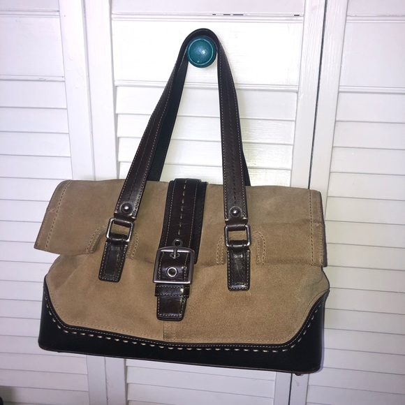 Vintage suede leather Coach shoulder 💼 - Picture 2 of 7